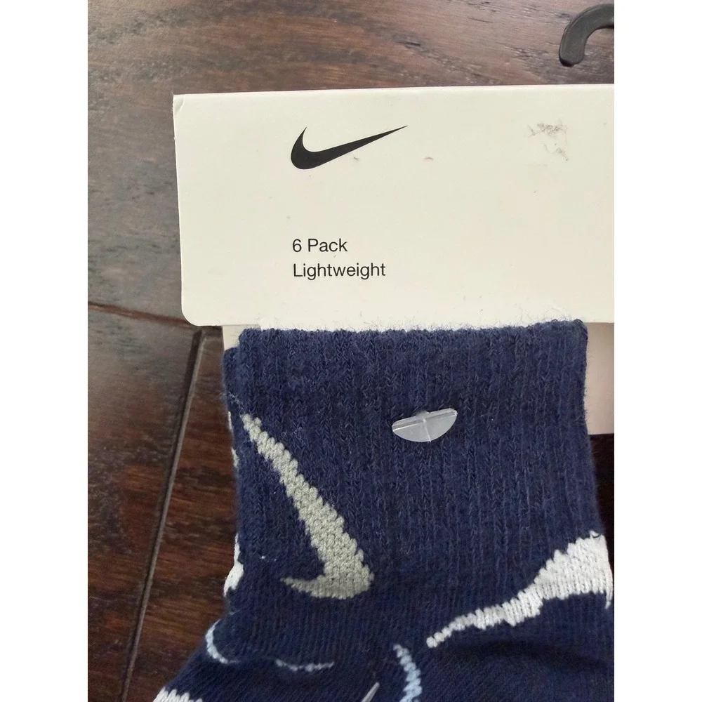 Nike 6 Pack Infant Ankle Socks 6-12 Months Navy Grey Red NN1057-042